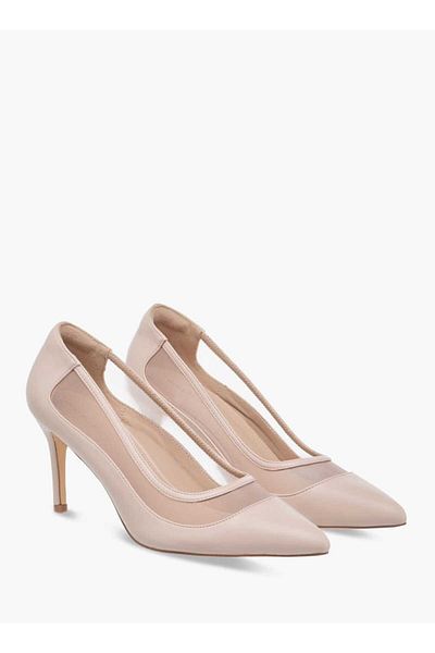 Flora Bella by Shoexpress Flora Bella Textured Slip-On Pumps with Stiletto Heels