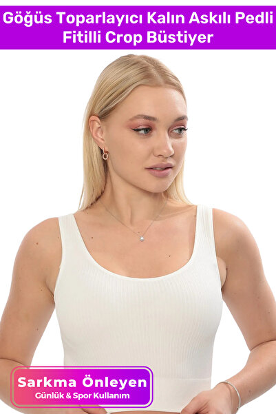 Fantazer Premium Breast Enhancing Anti-Sagging Sports Casual Thick Strap Padd...