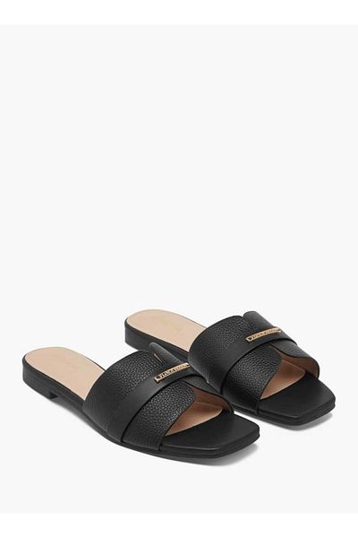 Flora Bella by Shoexpress Flora Bella Monogram Print Slip-On Sandals