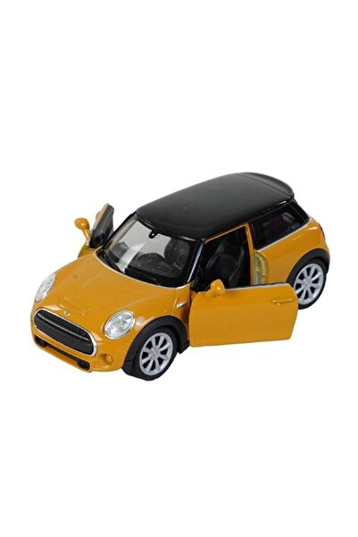 WELLY Oyuncak Metal Model Araba 1/36 Çek Bırak Bal Rengi Mini Cooper