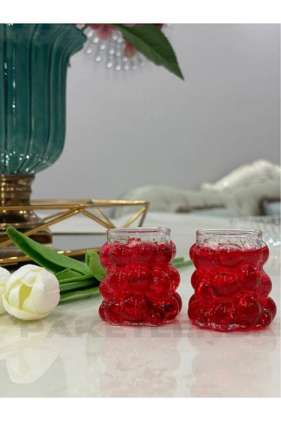 bimbambom Beads/Grapes Coffee Side Glass Pinterest (75ml) 6 Pcs