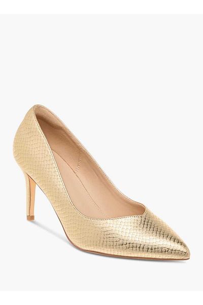 Flora Bella by Shoexpress Flora Bella Textured Slip-On Pumps with Stiletto Heels