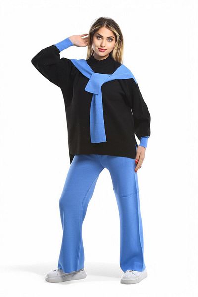 NEWCO Double Strick Set with Scarf Detail