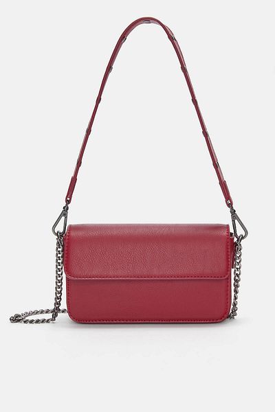 Pull & Bear Studded chain shoulder bag
