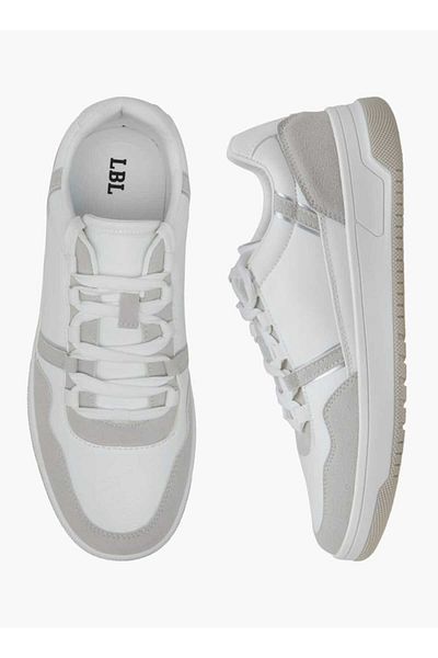 LBL by Shoexpress LBL by Shoexpress Men's Panelled Sneakers with Lace-Up Closure