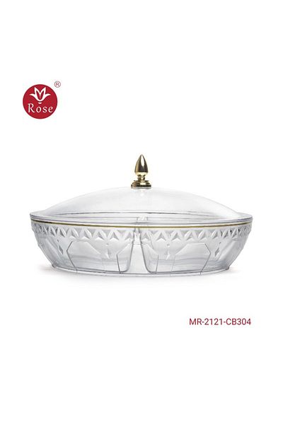 Rose Sweets and Nuts Box - Divided - 30 cm