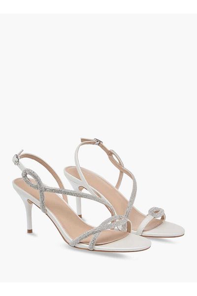 Flora Bella by Shoexpress Flora Bella Embellished Sandals with Stiletto Heels and Buckle Closure