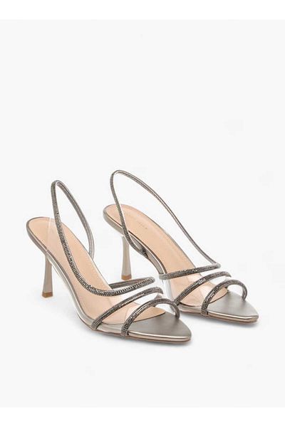 Flora Bella by Shoexpress Flora Bella Embellished Slingback Sandals with Stiletto Heels