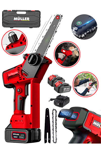 Pro Müller Germany 58 V 10 Ah Otomatik Yağlama Sıstemli  Dijital Ekran Kömürs...