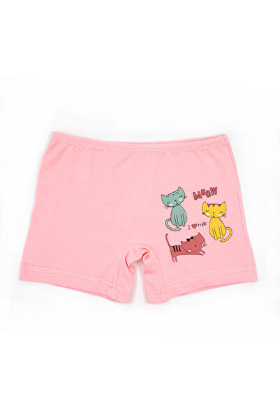 Öts Girl's Colorful 3-Piece Printed Boxer Cat Printed