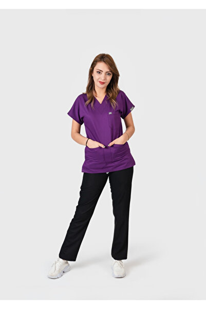 DENİZ MEDİKAL GİYİM Klasik Seri Likralı Viscon Tek Üst