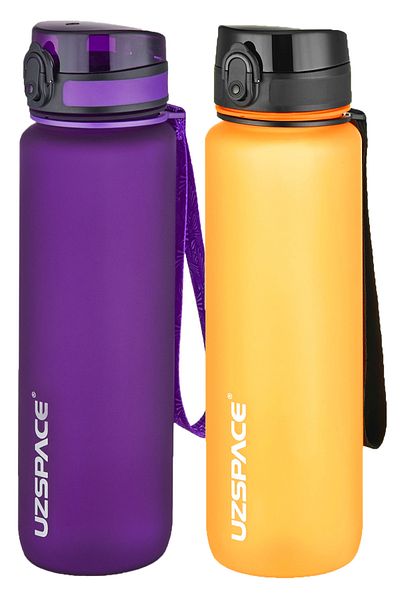 Uzspace FiftyFifty 1000ml Tritan Water Bottle - Set of 2