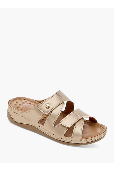 Flora Bella by Shoexpress Flora Bella Solid Slip-On Strappy Sandals
