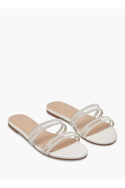Flora Bella by Shoexpress Flora Bella Embellished Slip-On Sandals