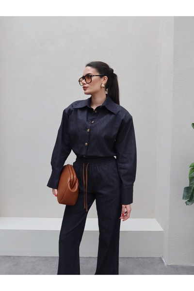 ESRAHELVACI Párnázott farmer dzseki nadrág szett