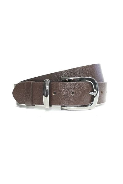 Kemerix Ζώνη 100% Γνήσιο Δέρμα 3,2 cm Bitter Brown