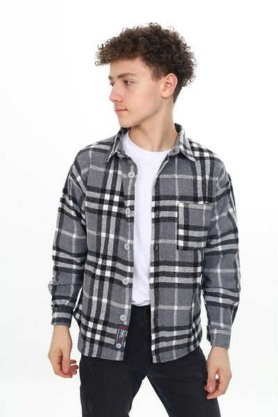 Pi Pengai Cămașă de lumberjack cu model în carouri pentru băiat P2001