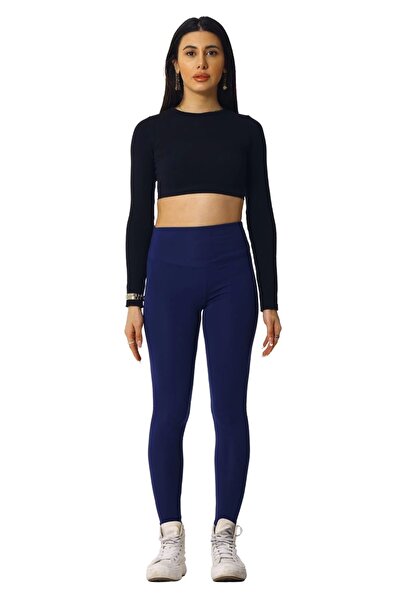 Tam12den Home Navy Blue High Waist Push-Up Leggings