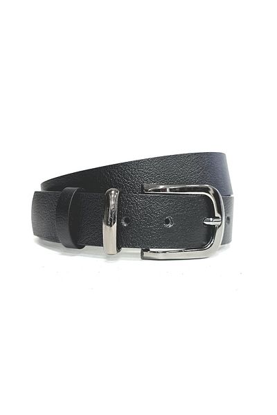 Kemerix Ζώνη 100% Γνήσιο Δέρμα 3,2 cm Μαύρη