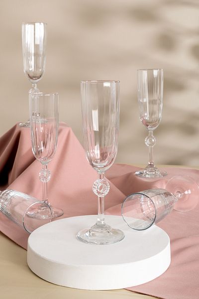 MEST Emora 6 Pieces Plain Brown Color Water Cup Set - 150 Cc Elegance and Elegance