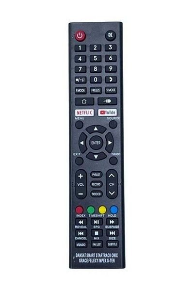 erorex Replacement Universal Remote Control For Dansat Smart Impex G-ten LED/LCD Smart TV Black