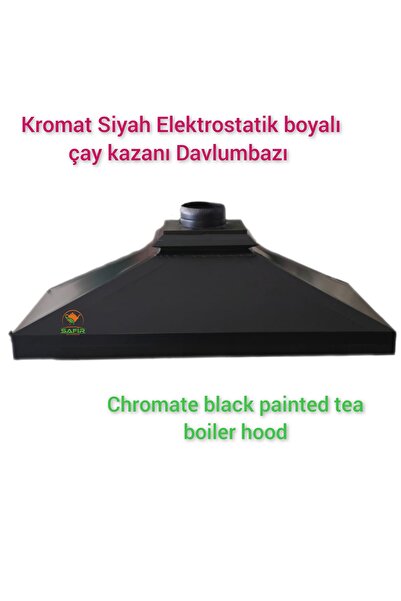 SAFİR ÇAY KAZANLARI Safir Siyah Davlumbaz 90 cm Safir Siyah Davlumbaz Çay Kaz...