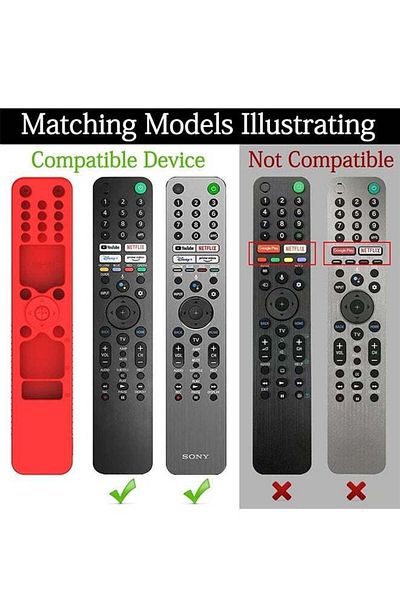 erorex غطاء لجهاز التحكم عن بعد الصوتي RMF-TX520U MG3-TX520U لتلفزيون Sony Bravia (أحمر)