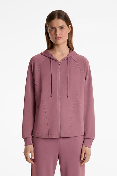 Oysho Hooded boxy jacket with modal