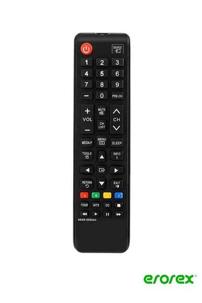 erorex جهاز تحكم عن بعد لاسلكي بالأشعة تحت الحمراء لتلفزيون سامسونج 4K باللون الأسود