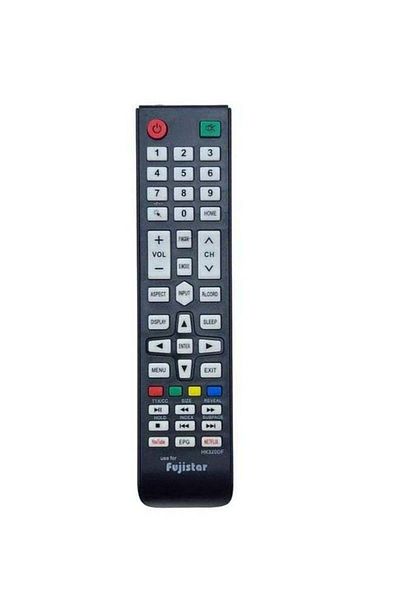 erorex جهاز تحكم عن بعد عالمي بديل لتلفزيون Fujistar LED/LCD الذكي باللون الأسود