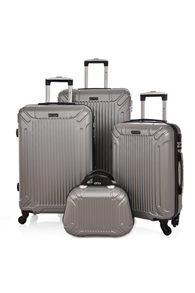 New Travel ABS Hard Luggage Set Trolley Travel Bag 4 Pieces Set with Beauty Case Size 28/24/20/12 inch 0176/4P