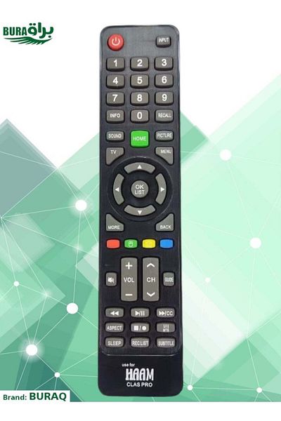 erorex Replacement Remote Control For Haam Tv Lcd Led Class Pro Lcd Led Tvs - Black