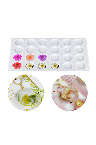 Genel Markalar Silikon Epoksi Çoklu Daire Anahtarlık Kolye Mum Ve Mühür Kalıbı