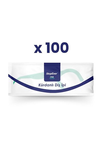 StopEver 100 Cellophones Packed Toothpick Dental Floss