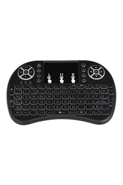 erorex Wireless Keyboard Remote Control With Touchpad For Smart TV Black