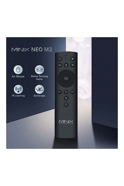 erorex NEO M2 2.4G Motion Air Mouse Remote with Voice Six-Axis Gyroscope Remote for Smart TV Box, PC Black