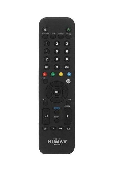 erorex Tv Remote Control For Humax Gezira Hd Receiver Black