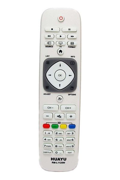 erorex جهاز تحكم عن بعد عالمي Weko Kl RM-L1125W للتلفزيون LCD-LED من Philips باللون الأبيض معبأ