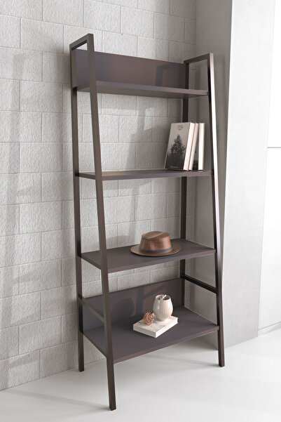 hediye kapında "Lunara" 4 Raflı Piramit Model Kitaplık Ofis Evrak Çok Amaçlı Kitaplığı