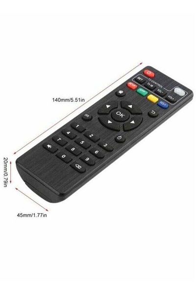 erorex Remote Control For Android Tv Box Mxq M8N Black