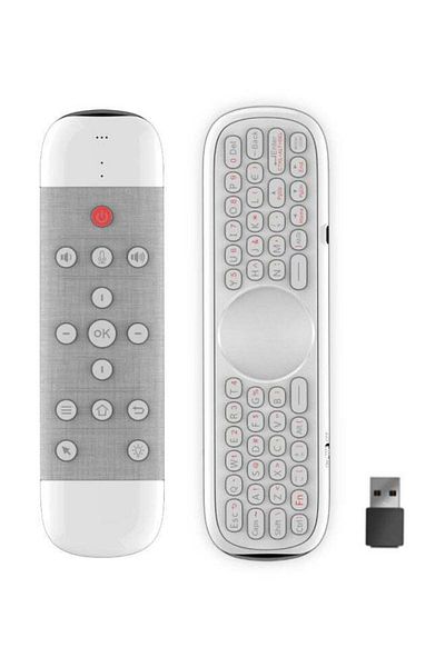 erorex جهاز التحكم عن بعد Q40 Air Mouse بالصوت باللون الأبيض