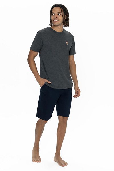 U.S. Polo Assn. ΒΑΣΗ. Σετ σορτς μπλουζάκι με στρογγυλή λαιμόκοψη ανδρικό Polo με λεπτομέρεια τσέπης
