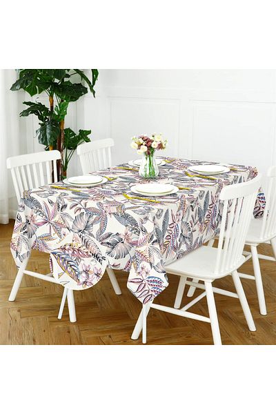 Evim Canvas Authentic Dusty Rose Liquid Proof Stain Resistant Table Cloth
