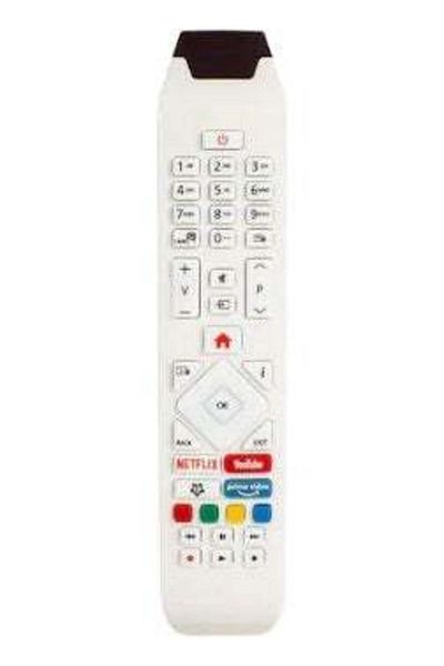 erorex Regal 43R653F White Smart TV Remote Control (Netflix-Youtube-Prime Button) 30101735 Original - White