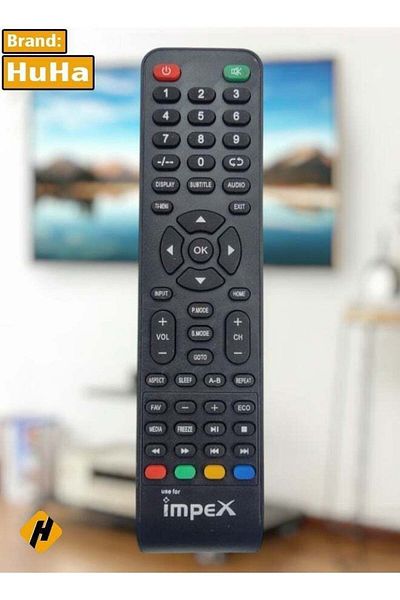 erorex Impex TV Remote - Replacement Remote Control Compatible For Impex Smart LCD LED TVs - Black