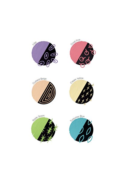 Copic Acrea Set of 6 - Light Acrylic Opaque Paint Marker Drawing Pen for Writing on Any Surface