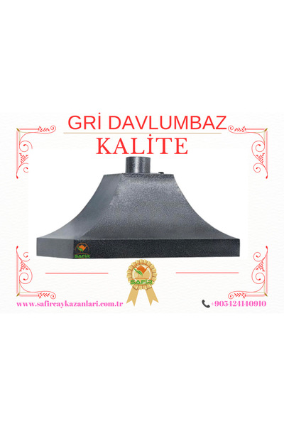 Tiryaki Çay Ocağı Davlumbazı 2 Gözlü Çay Kazanına Göre Davlumbaz Gri Renk A Safir Çay Kazanları