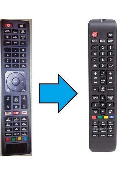 erorex Hyundai Android LED TV Remote Control-The one on the right in the picture is sent