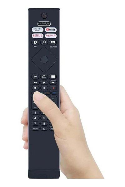 erorex جهاز التحكم عن بعد Philips 65OLED848/12 المتوافق مع أجهزة التلفزيون التي تعمل بنظام Android - بدون ميكروفون