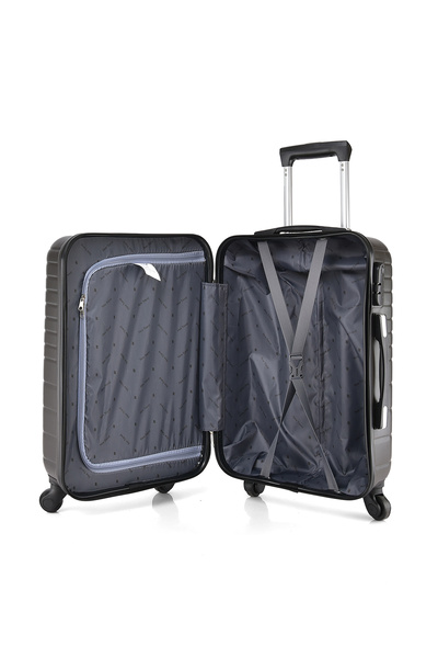 New Travel ABS Hard Carry-On Luggage Trolley Travel Bag Suitcase Lightweight 20 inch 830-20 (1P)-Grey